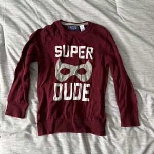 The Children's Place Burgundy "Super Dude" Pullover Sweater
